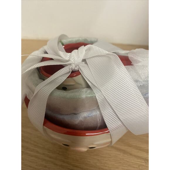 Le Gourmet Chef Santa Face Ceramic Nesting Measuring Cups Set of 4 Holiday - Picture 3 of 8